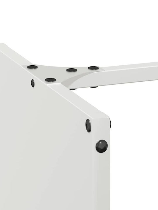 vidaXL Ξύλινο Ράφι Αποθήκευσης Ξύλων 40x30x80cm Λευκό