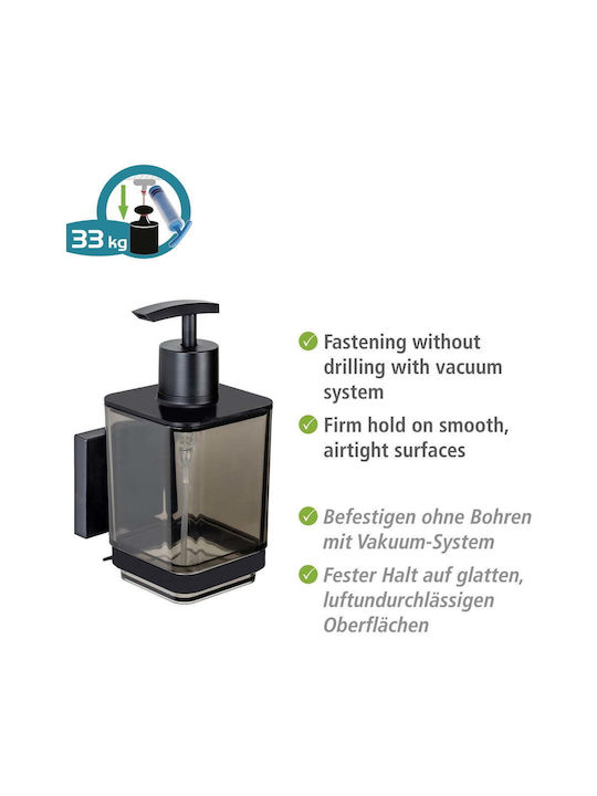 Wenko Επιτοίχιο Dispenser Πλαστικό Μαύρο 340ml