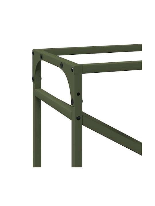 vidaXL Lemn de foc Lemn Raft Depozitare lemne 60x25x100cm Verde