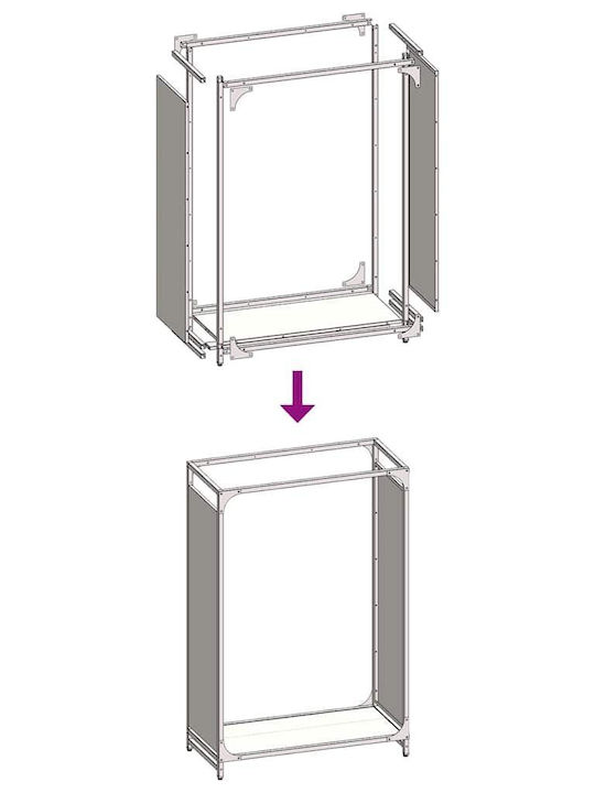 vidaXL Brennholz Inox Regal Holzlagerung 60x28x90cm