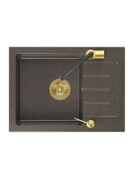 Steiner Drop-In Sink Synthetic Granite W60xD44cm Gold