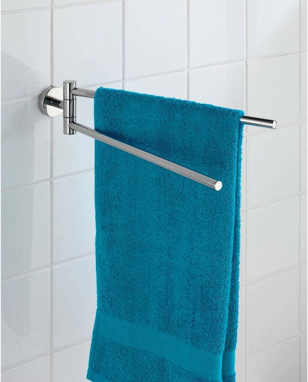 Wenko Double Bathroom Towel Rack 43x5.5cm Inox Silver