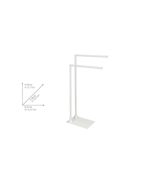 Wenko Bathroom Hook Wall-Mounted Single Towel Rack Inox White