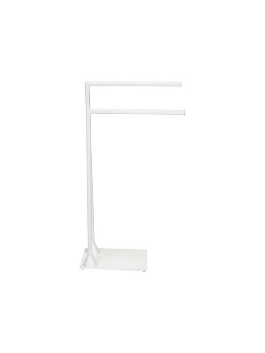 Wenko Bathroom Hook Wall-Mounted Single Towel Rack Inox White