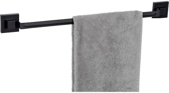 Wenko Single Wall-Mounted Bathroom Rail Inox Black