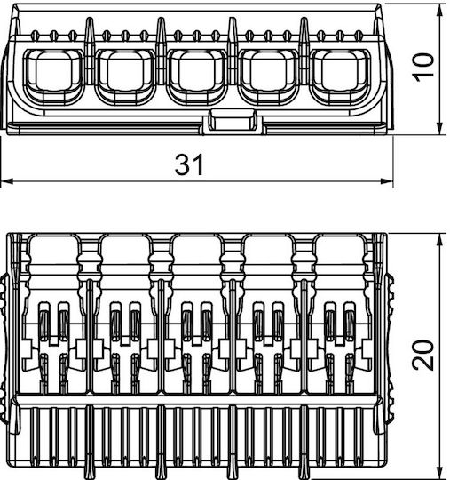 Κλέμα Ταχείας Αυτόματης Σύνδεσης 5χ0.2-4.0 Mm2 Obo Bettermann