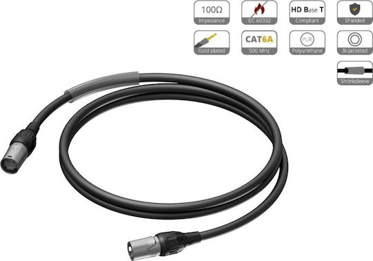 Procab S/FTP Cat.6a (Gigabit) Καλώδιο Δικτύου Ethernet 5m