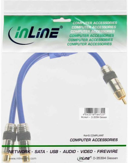 InLine 0.25m 2x RCA male Cable (89924P)