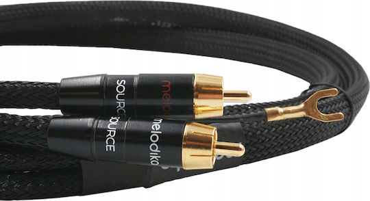 Melodika Кабел 2x RCA мъжки - 2x RCA мъжки 0.5м MDPHD05