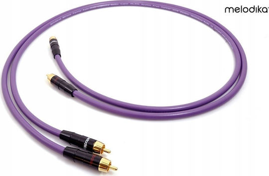 Melodika Кабел 2x RCA мъжки - 2x RCA мъжки 12м MD2R120
