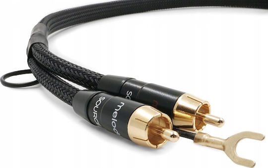 Melodika Кабел 2x RCA мъжки - 2x RCA мъжки 2.5м MDPHD25