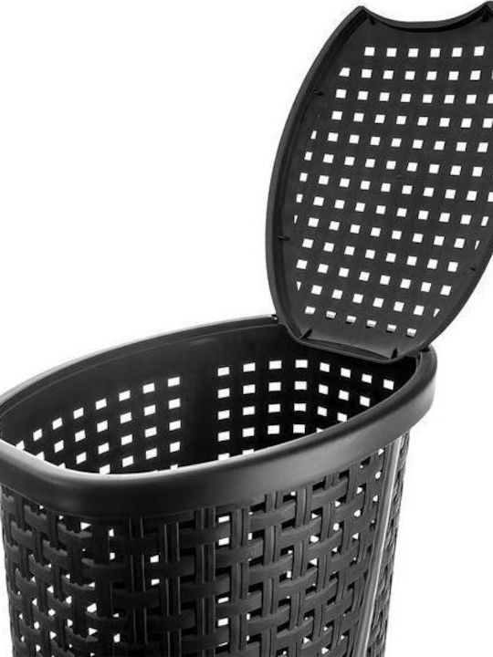 Orion Coș De Rufe Din Plastic 45lt Cu Capac 41x32x61cm Negru
