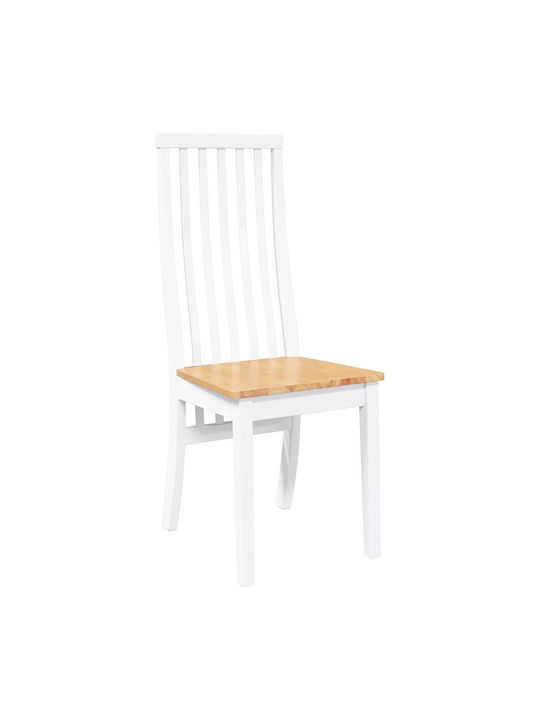 Dining Room Wooden Chair White 41x48.5x101cm 2pcs