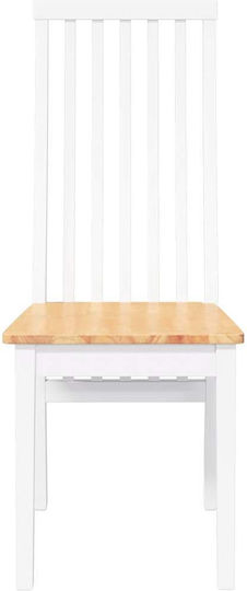 Scaune Sala de mese Lemn Alb 2buc 41x48.5x101buc