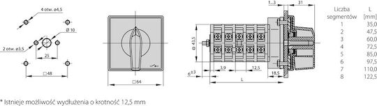 Spamel On-Off switch Emergency Switch Gray 1pcs