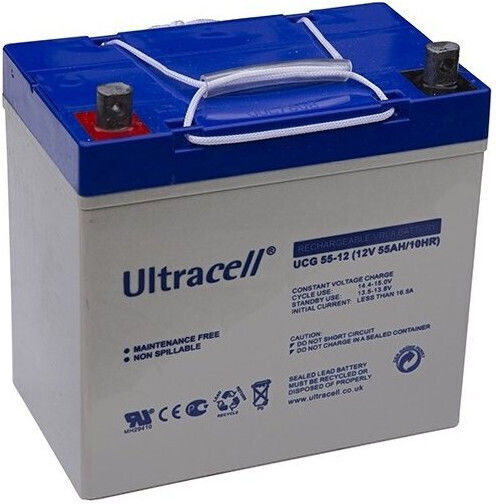 Ultracell UPS Battery with Capacity 55Ah and Voltage 12V 1pcs