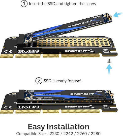 Sabrent PCIe Card to M.2 Slot