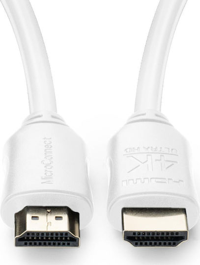 Microconnect Cable HDMI male - HDMI male 1m White