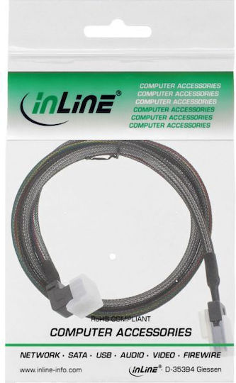 InLine Mini SAS - Mini SAS Cable 100cm Γκρι (27629B)