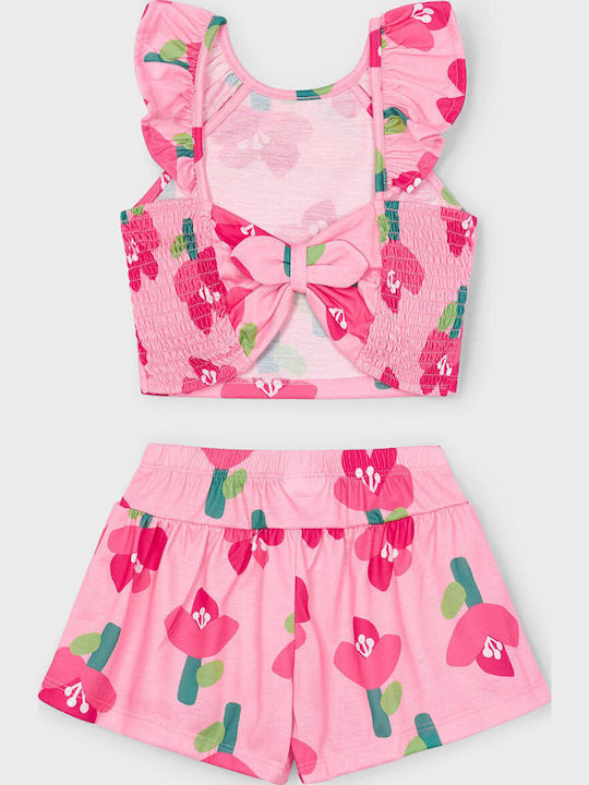 Детски комплект с къси панталони Лятна 2бр Fuchsia Pink