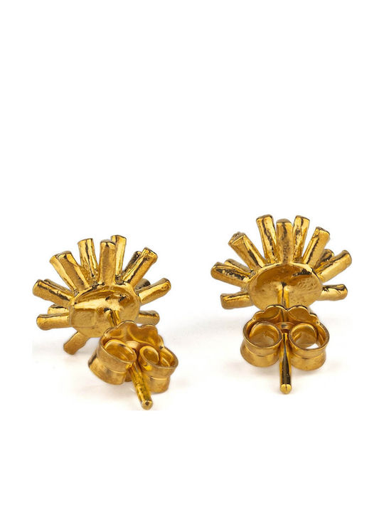 George Art Jewels Σκουλαρίκια Καρφωτά από Ασήμι με Πέρλες