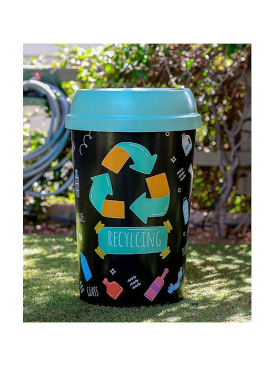 Homeplast Recycling Κάδος Ανακύκλωσης Πλαστικός γαλάζιο 50lt