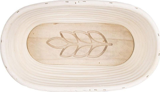 Orion Καλάθι Ψωμιού από Rattan Γκρι 26x13x9cm