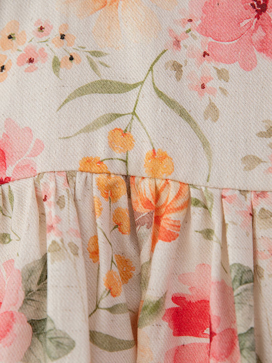 Kinderkleid Ärmellos Blumen Floral