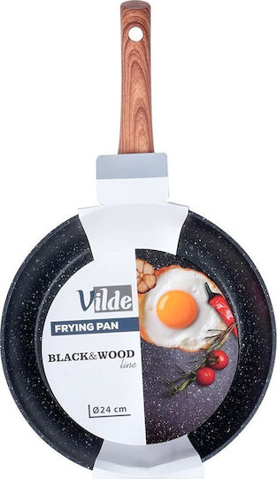 Vilde Non-Stick Pan Interior Coating Granite Granitica 24cm Black