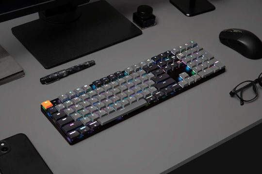 Keychron K5 V2 K5X-B3 Wireless Gaming Mechanical Keyboard with Gateron Low Profile Brown Switches and RGB Lighting English US