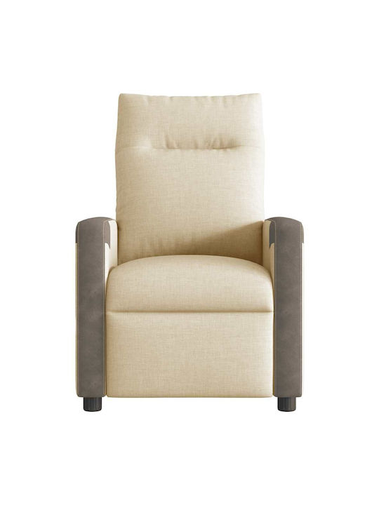 Relax Armchair Massage with Footstool Cream 50x54x100cm