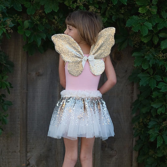 Costume Carnival Wings Gold with Sequins 3pcs