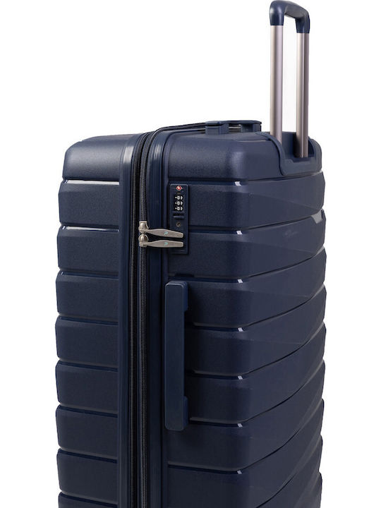Paulter Mittlerer Hartschrank Blau mit 4 Rädern Höhe 66cm