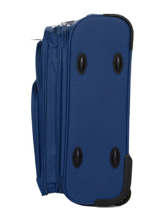 Airtex Paris Βαλίτσα Ταξιδίου Καμπίνας Υφασμάτινη Μπλε με 4 Ρόδες Ύψους 53εκ.