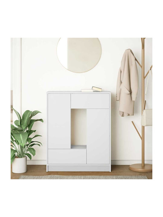 Wooden Chest of Drawers White 73x31x90cm