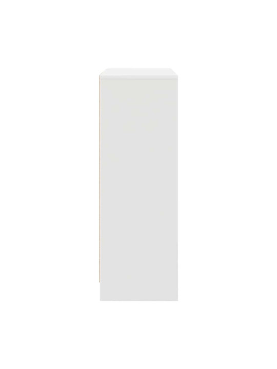Wooden Chest of Drawers White 73x31x90cm