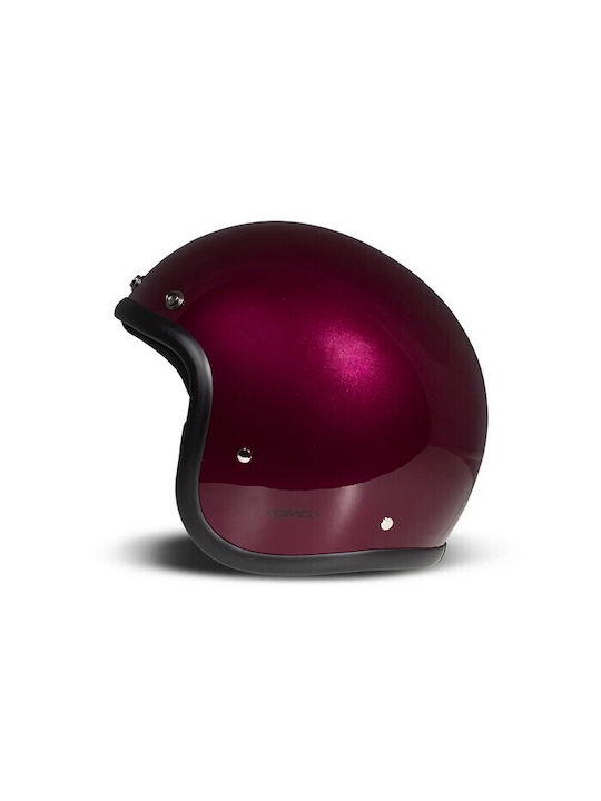 DMD Retro Purple Solid Motorcycle Helmet Jet ECE 22.06 900gr