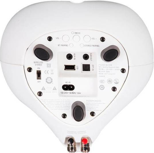 Scandyna Podspeakers MicroPod Bluetooth MKII White Active Speaker 2 No of Drivers 4W White (Piece)