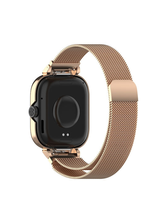 Redmi Watch 5 Xiaomi Redmi Watch 4 Θήκη Ρολογιού Μεταλλικό Σκελετό Ενσωματωμένη Θήκη Ρολογιού Milan Magnetic Steel Mesh Band Rose Gold Redmi Watch 5 Xiaomi Redmi Watch 4 Θήκη Ρολογιού Μεταλλικό Σκελετό Ενσωματωμένη Θήκη Ρολογιού Milan Magnetic Steel Mesh Band Rose Gold