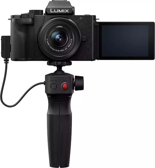 Panasonic C-G100D Mirrorless Φωτογραφική Μηχανή Kit (G Vario 12-32mm F3.5-5.6 Asph. Mega OIS) + Tripod Grip Μαύρη