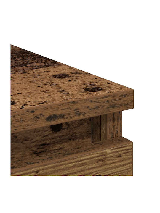 Wooden Chest of Drawers Coffee 80x35x80cm