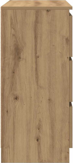 Wooden Chest of Drawers Coffee 80x35x80cm