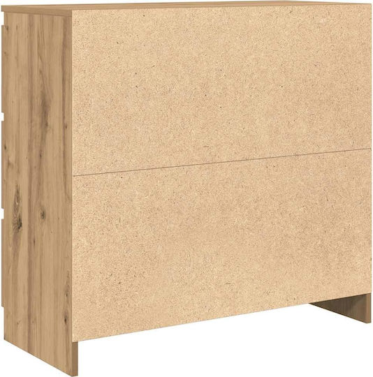 Wooden Chest of Drawers Coffee 80x35x80cm