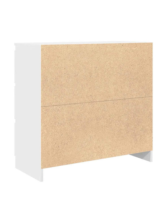 Wooden Chest of Drawers White 80x35x80cm