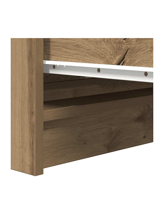 Wooden Chest of Drawers Coffee 80x35x80cm