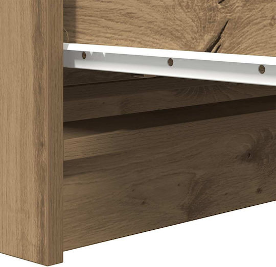 Wooden Chest of Drawers Coffee 80x35x80cm