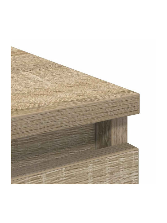 Wooden Chest of Drawers Coffee 80x35x80cm