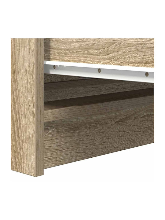 Wooden Chest of Drawers Coffee 80x35x80cm