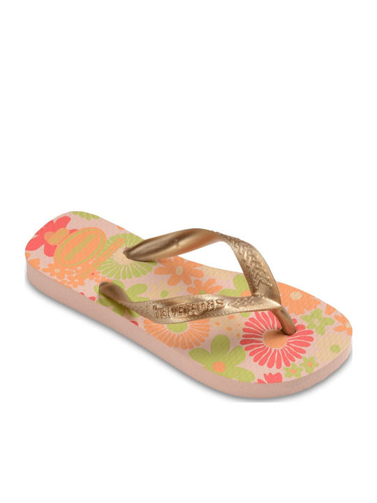 Kids' Flip Flops Gold Flores