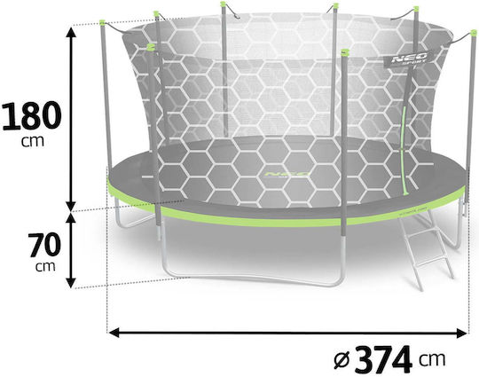 NEO Sport Trampolin Draußen mit Netz & Leiter